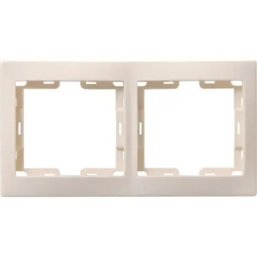 КВАРТА Рамка горизонтальная бежевая 2 поста