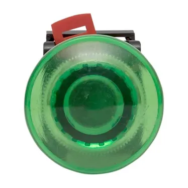 Кнопка AELA-22 Грибок зеленая с подсветкой NO+NC 2