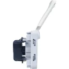 Plexo Розетка с заземлением IP55 белая в рамку