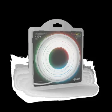 Лента светодиодная LED 5050/60-SMD 14.4 Вт/м 660 лм/м RGB DC 12В IP66 10мм (блистер 5м) Black Gauss
