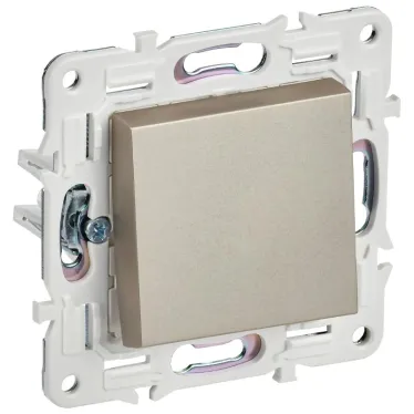 SKANDY Выключатель 1-клавишный кнопочный 10А SK-V14Sh шампань IEK