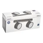 Светильник ДБО 2хGX53 без ламп наклонный черный