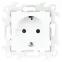 Розетка 2К+З Schuko со штор, белый