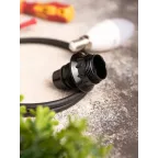 Патрон карболитовый с кольцом Е14 черный без наклейки