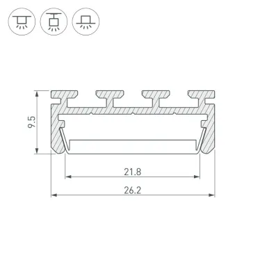 Профиль PLS-LOCK-2000 ANOD (ARL, Алюминий)