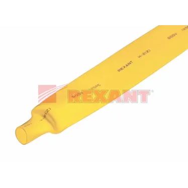Термоусаживаемая трубка 20,0 10,0 мм, желтая, упаковка 10 шт. по 1 м, REXANT