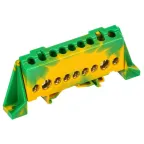 TEKFOR Шина PE земля в комбинированном DIN-изоляторе Стойка 8х12-9-ЖЗ IEK