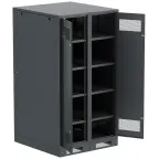 Шкаф LINEA B (пустой) 1700х900х950мм двустворчатая металлическая дверь черный