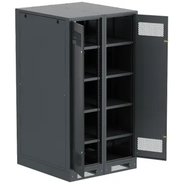 Шкаф LINEA B (пустой) 1700х900х950мм двустворчатая металлическая дверь черный