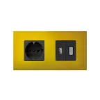 Рамка-декор на 2 поста для 2700620-03., S27Pl, Артик жёлтый