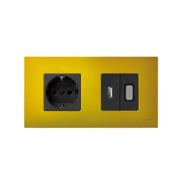 Рамка-декор на 2 поста для 2700620-03., S27Pl, Артик жёлтый