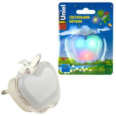 Ночник светодиодный без выключателя DTL308 0,5W 3LED триколор (красный, синий, зеленый) Яблоко