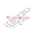 Наконечник ТМЛ 70-10-13 (70 кв мм - 10 мм) ГОСТ 7386-80 (в упак. 2 шт.), REXANT