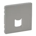 Valena LIFE Лицевая панель для одиночных телефонных/информационных розеток Алюминий