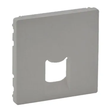 Valena LIFE Лицевая панель для одиночных телефонных/информационных розеток Алюминий