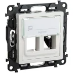 Valena LIFE Адаптер для разьемов Keystone двойной С лицевой панелью Белый