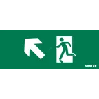 Пиктограмма (Наклейка) Фигура / Стрелка Влево Вверх для аварийно-эвакуационного светильника IP20 | V1-R0-70354-21A01-2017 | VARTON