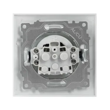 Валенсия розетка 1-местная б/з 10А белая с защ. штор.