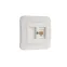 Lillium бел/бел розетка CAT5e + гнездо