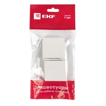 Соединитель (40х16) (4 шт) Plast PROxima белый