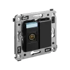 Avanti Розетка TV в стену, оконечная, ''Черный квадрат''