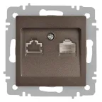Розетка Intro Accent 6-303-08 информационная RJ45, IP20, СУ, бронза