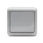 Quteo Переключатель одноклавишный наружный IP44 серый 10А
