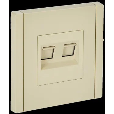 FORTE@PIANO Розетка компьютерная двойная RJ45 кат.5E FP433 ваниль IEK