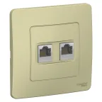                  BLANCA С/У РОЗЕТКА двойная компьютерная RJ45, кат.5E, БЕЖЕВЫЙ
               