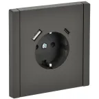 FORTE@PIANO Розетка 1-местная с заземлением с защитными шторками винтовое крепление 16А USB A+C 18Вт FP347 серый IEK