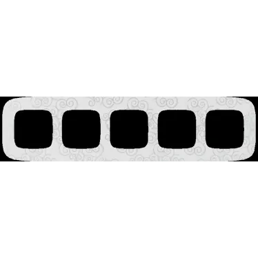 Valena ALLURE Рамка 5 постов Нарцисс хром универсальная