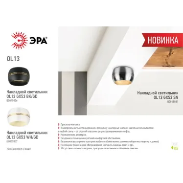 Светильник накладной декоративный под лампу GX53 OL13 GX53 SN