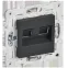 SKANDY Розетка компьютерная двойная RJ45 кат.6 SK-K04G графит IEK