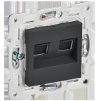 SKANDY Розетка компьютерная двойная RJ45 кат.6 SK-K04G графит IEK
