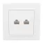 Розетка RJ-45 2-местная СП Минск белая