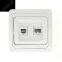 Лондон Розетка RJ45+Phone белая