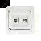 Лондон Розетка RJ45+Phone белая