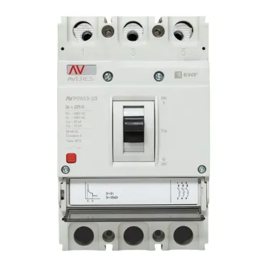 Выключатель автоматический AV POWER-2/3 225А 80kA TR AVERES