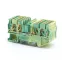 Клемма заземления, зажим push-in, 4 точки подключения, 2.5 кв.мм
