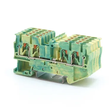 Клемма заземления, зажим push-in, 4 точки подключения, 2.5 кв.мм