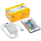 Контроллер с ПДУ ИК RGB 3 канала 12В 2А 72Вт IEK