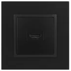Розетка HDMI, Эра Elegance, антрацит, 14-3114-05