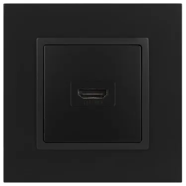 Розетка HDMI, Эра Elegance, антрацит, 14-3114-05