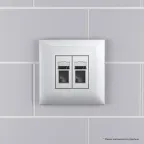 Avanti Компьютерная розетка RJ-45 в стену кат.5e двойная Закаленная сталь