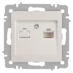                  Розетка Intro Accent 6-303-06 информационная RJ45, IP20, СУ, перламутр
               