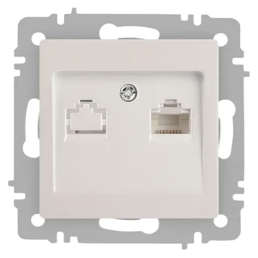 Розетка Intro Accent 6-303-06 информационная RJ45, IP20, СУ, перламутр