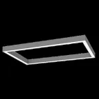 Светильник светодиодный ДСО-60Вт 4000К X-Line прямоугольный, рассеиватель опал алюминий