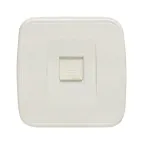 Розетка Минск Phone 1-местная ОП белая