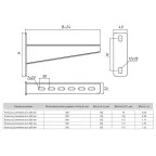 Консоль усиленная осн.300мм (2,5мм) INOX
