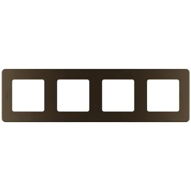Рамка 4 поста INSPIRIA бронза
